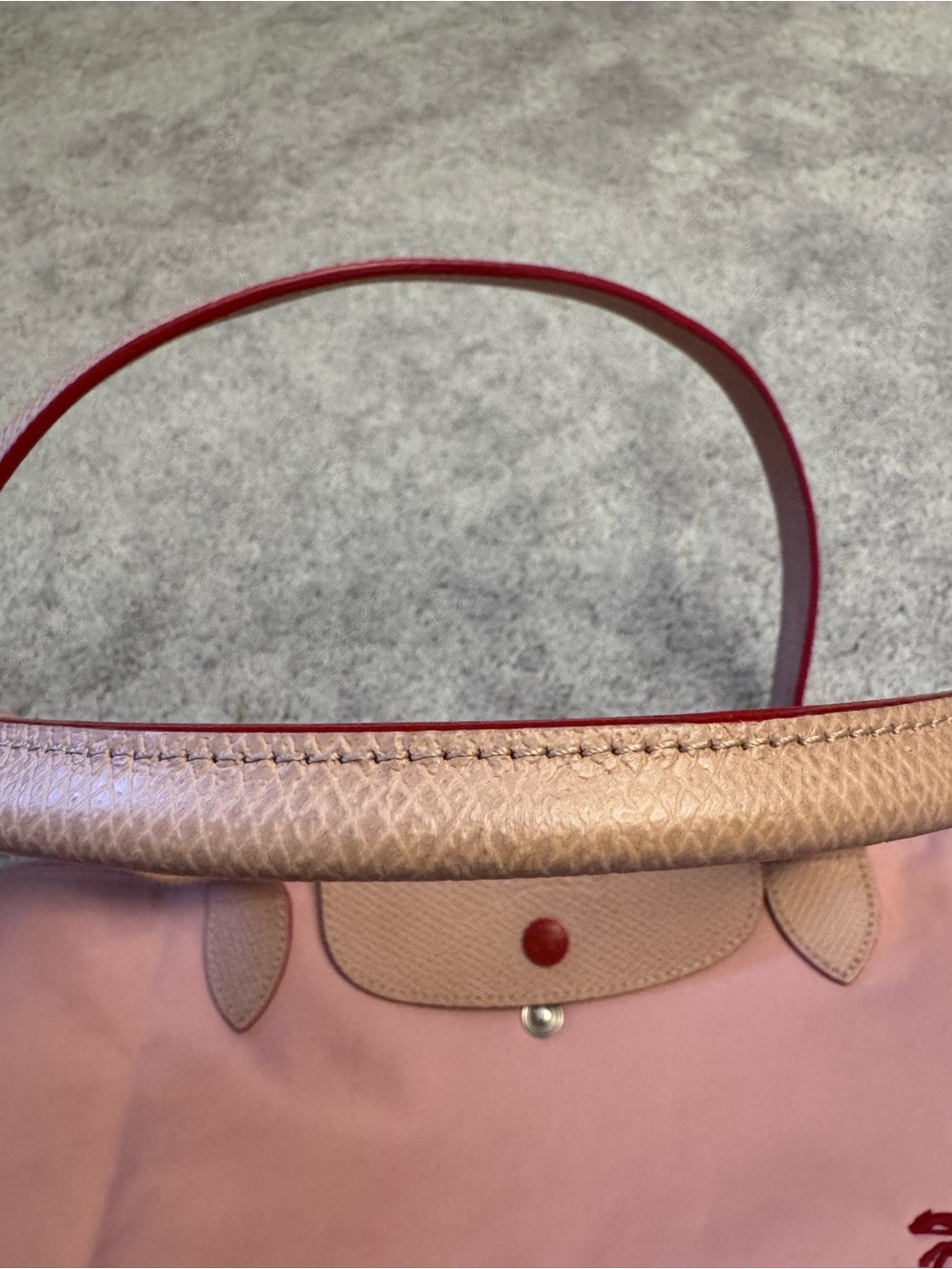 Longchamp Le Pliage Large Pink Long Handle Tote Bag - Picture 3 of 5